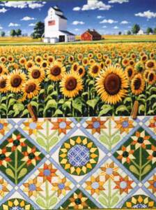 REBECCA BARKER　　QUILTSCAPES -　SUNFLOWER　　1000ピース