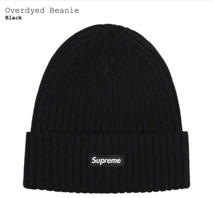 Supreme Overdyed Patch Beanie Black 22FW シュプリーム オーバーダイ