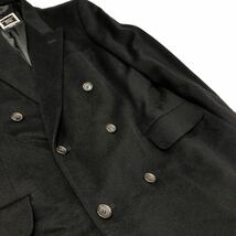 ▼美品【Christian Dior】クリスチャンディオール カシミヤ100% ダブルロングチェスターコート メンズ 男性 黒 ブラック L アウター RC3993_画像3