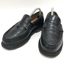 ▼【Paraboot】パラブーツ REIMS ランス 厚底 ラバーソール コインローファー サイズ8 1/2 シューズ 紳士靴 メンズ 革靴 レザー RC4045_画像1