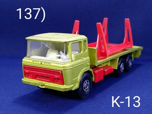 137)　LESNEY MATCHBOX KING SIZE No.K-13 DAF 建造物 トランスポーター イギリス製 1971年購入 ヴィンテージ マッチボックス