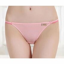 送料無料 デイリーユース用 超浅 ひも ビキニ 薄ピンククロッチ濃ピンク XLサイズ ショーツ パンティー panties_画像3