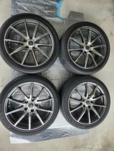 18インチ タイヤホイール 4本セット　215/45R18　Yokohama ECOS A-TECHシュナイダー PCD114.3　ノア、ヴォクシー、ステップワゴンなど_画像1