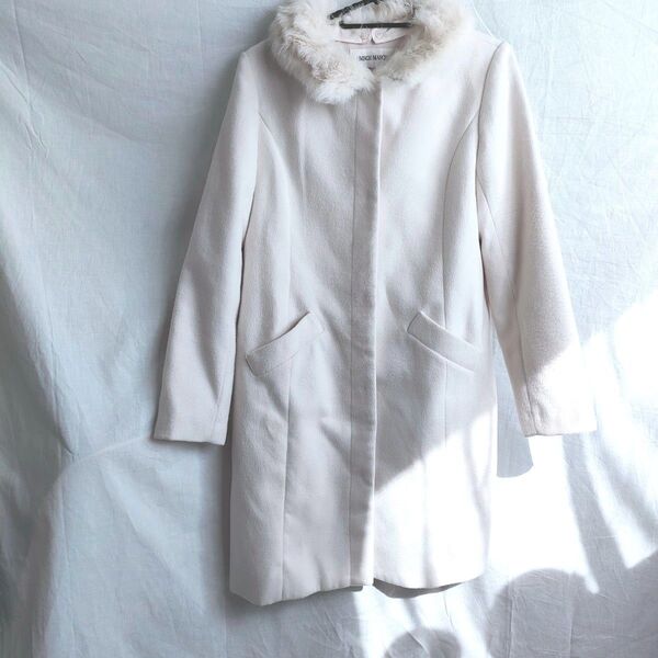 《美品》MISCH MASCH ロングコート ラビットファー M