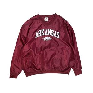 00s〜'10 Arkansas univ ピステ　ナイロン　プルオーバー　ビンテージ vintage street ストリート