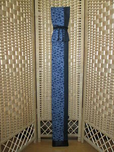 *A-203* postage included! fencing stick sack ( blue sea wave writing sama L- navy blue ) shoulder belt attaching!