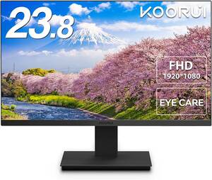 【新品】KOORUI 23.8インチPCモニター 24N1A 75Hz フルHD(1920×1080) VA非光沢 フレームレス ブルーライト軽減
