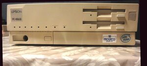 EPSON PC-486SE2 486SX-25MHz/MEM 1.6MB/HDD 無し/FDD２基＆FM音源OK/清掃メンテ済み コンパクトモデル