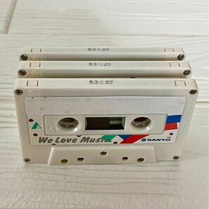 10.カセットテープ SANYO ノーマル 60分×3本 中古 使用済み
