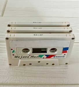 10.カセットテープ SANYO ノーマル 60分×3本 中古 使用済み