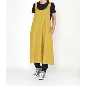 * Union / mustard * switch One-piece Dub lie apron stylish adult long apron One-piece apron Cafe apron 