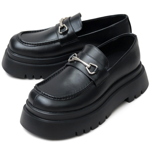 ☆ BLACK-A ☆ S(25-25.5cm) ☆ glabella PLATFORM LOAFERS glabella グラベラ シューズ ローファー 厚底 厚底シューズ ドレスシューズ