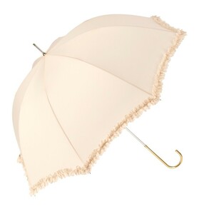 ☆ フリルベージュ ☆ ニューベーシックアンブレラ 58cm ニフティカラーズ 長傘 nifty colors 傘 レディース 手開き 58cm 雨傘 かさ カサ