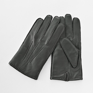 * black * 25cm * MEN leather glove Kuroda gloves men's glow blaser glow blaser leather protection against cold warm hand ...
