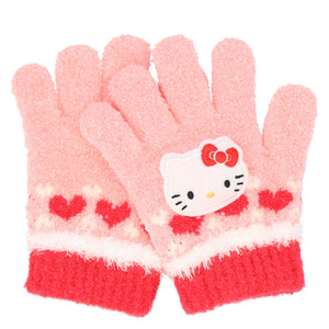 * KT41303 Kitty -SA gloves Kids character mail order man girl 5 fingers lovely stylish Disney Princess hole snow to Ist -