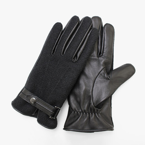 * black * 24cm * MEN Harris Tweed glove touch panel correspondence Harris tweed gloves men's Harris Tweed glove 