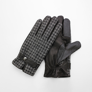 * gray 2 * 24cm * MEN Harris Tweed glove touch panel correspondence Harris tweed gloves men's Harris Tweed glove 