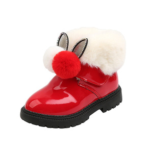 ☆ Красный ☆ 27 (16,2 см) ☆ Детские ботинки pmybootya6 короткие ботинки Девушка теплые снежные ботинки детские сапоги сапоги
