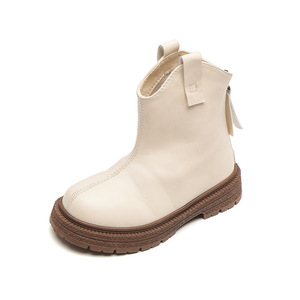 ☆ アイボリー ☆ 27(16.9cm) ☆ キッズブーツ pmyboot553 ショートブーツ 女の子 厚底 ブーツ 子供ブーツ ショート 厚底ブーツ