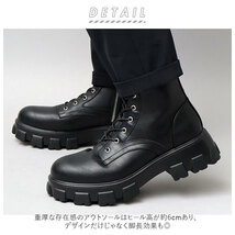 ☆ BLACK ☆ Mサイズ(26.0-26.5cm) ☆ glabella TRUCK SOLE LACE UP BOOTS glabella グラベラ コンバットブーツ ブーツ ショートブーツ_画像4