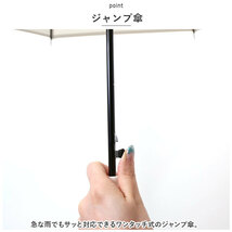 ☆ ミント ☆ ビニール傘 60cm カラードームビニール 傘 レディース 長傘 60cm 雨傘 ワンタッチ傘 ジャンプ傘 無地 かさ カサ 耐風_画像7