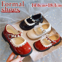 ☆ レッド ☆ 29(17.6cm) ☆ フォーマルシューズ lyshoe3 フォーマル靴 キッズ ローファー パール フォーマルシューズ 子供靴 靴 シューズ_画像3