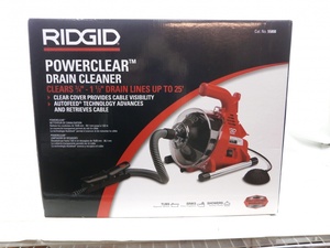 未使用 未開封　RIDGID リジッド　パワークリアー　59148　排水管清掃機　配管清掃　洗面台　シンク