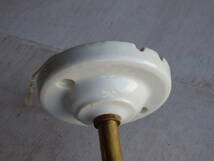 フランスアンティーク ブラケット 1灯 ブラス　陶器 真鍮 ランプ ライト 壁付け ウォール 蚤の市 ゴールド　西洋_画像7
