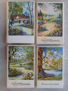 フランスアンティーク カード 約145枚　お祝い 誕生日 バースデー 花 紙もの ヴィンテージ フレンチ エンボス　パリ