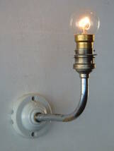 フランスアンティーク ブラケット 1灯 　陶器 ランプ ライト 壁付け ウォール 蚤の市 ゴールド　西洋_画像1