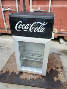 M2167-1動作品！冷蔵ショーケース Coca-Cola コカ・コーラ　W375×D380×H720㎜　単相100V　ハイアール/Haier【インボイス登録店】