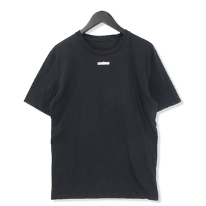 Maison Margiela メゾンマルジェラ 半袖Tシャツ S50GC0658 S20079 フロントタグ 刺繍 クルーネック Tee ブラック 黒 46 20017602