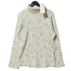 未使用 JieDa ジエダ 長袖Tシャツ Jie-22W-CT09-A FLOWER TURTLE L/S タートルネック 花柄 アイボリー 2 タグ付き 27104119