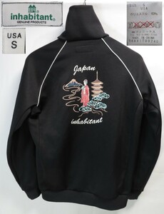 *S size (USA)[inhabitant/ inhabitant ] jersey / ska jersey / Japanese sovenir jacket / Mt Fuji /Japan/. -ply ./ Mai . san / Zip up blouson /*