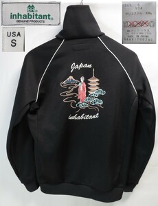 *S размер (USA)[inhabitant/ обитатель ] джерси / ska джерси / Japanese sovenir jacket / гора Фудзи /Japan/. -слойный ./ Mai . san / Zip выше блузон /*