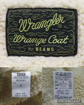 BEAMS×Wrangler★Sサイズ【ビームス×ラングラー】ボアジャケット/ランチコート/コーデュロイジャケット/WS9041/★ビンテージ/レプリカ_画像3