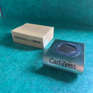 【A0046】◎新品未開封・元箱付き◎CONTAX レンズ展示台 Carl Zeiss 販促用 非売品 カメラ用品◎