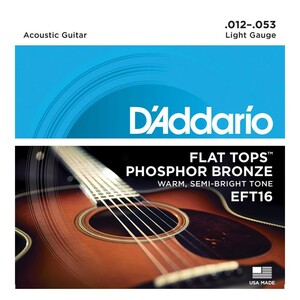  D'Addario D'Addario EFT16 Flat Top Phosphor Bronze Wound Regular Light акустическая гитара струна 