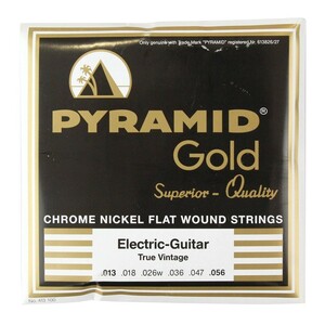 PYRAMID STRINGS EG Gold 013-056 chrome nickel flatwounds on round core Flat wow ndo электрогитара струна 