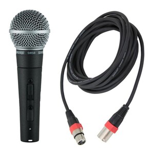 SHURE SM58SE 5Mマイクケーブル（XLRオス-メス）付き ダイナミックマイク スイッチ付き