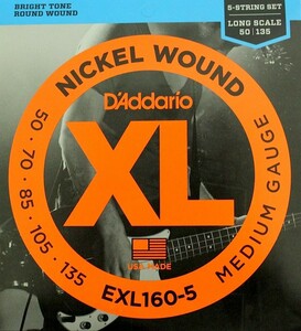 ダダリオ D'Addario EXL160-5 Long Scale 5-strings 5弦用ベース弦