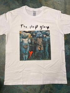 新品XL/送料230円/同梱2枚可能/ギルダン5.3oz THE POP GROUP /ポップグループY /Tシャツ ホワイト/ポストパンク