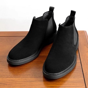  new work / new goods / popular men's standard / side-gore short boots / suede black SE 24cm