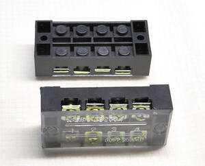  terminal pcs. 2 piece collection, 4 terminal 2 row, 600V 15A circuit electro distribution articles 66mm x 29mm x 18mm