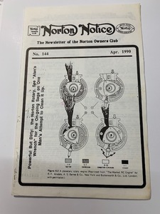 Norton　ノートン　オーナーズ・クラブ　ニュースレター　（冊子）　No.144　1990年４月号　当時物　希少