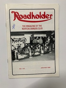 No.125　Norton 　ノートン オーナーズクラブ・マガジン 1986年　1/2月号　当時物　希少　冊子