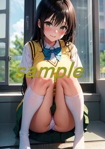 428 ToLOVEる ダークネス 古手川唯 同人 ポスター A4 印刷 オリジナル アニメ 美少女 イラスト セクシー anime