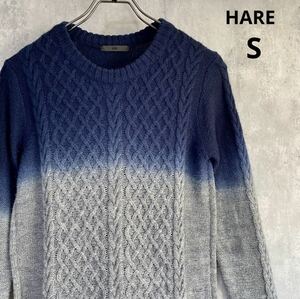 ハレ　HARE ニット　S アクリル69% ウール31% ニットセーター バイカラー