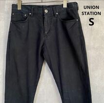 ユニオンステーション　UNION STATION パンツ　黒　綿96% ポリエステル4%_画像1