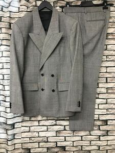  ultimate beautiful goods *VERSACE Versace *2019 year HERITAGE wide laperu double breast gran check jacket slacks setup suit 